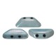 Les perles par Puca® Tinos kralen Opaque Blue Ceramic Look 03000/14464